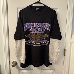 VTG NASCAR 1994 Brickyard 400 Inaugural Race Black Long Sleeve T Shirt Adult L